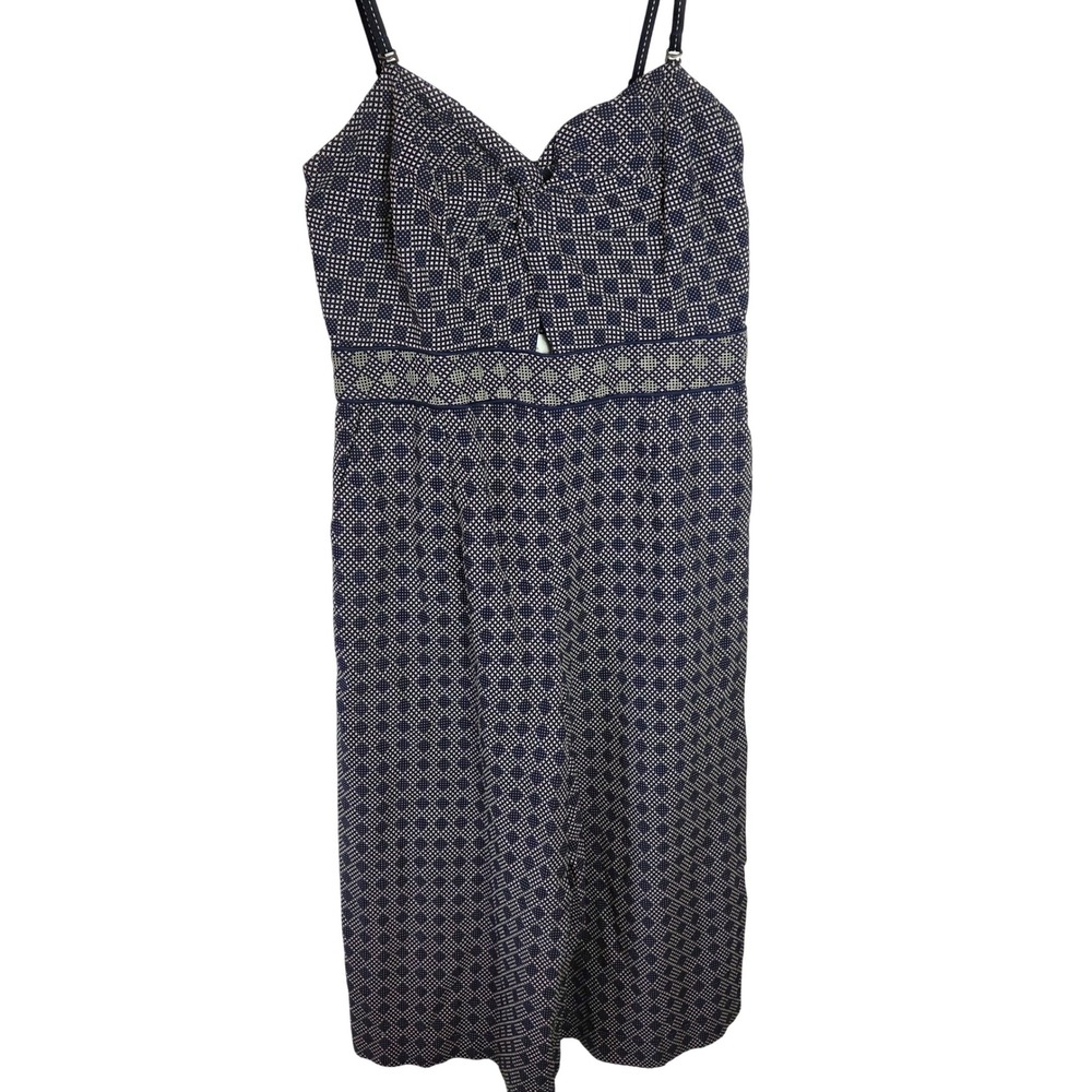 NWOT Elevenses Anthropologie Cotton‎ Geometric Wide Leg Romper Size 12